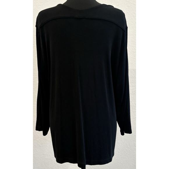 Chico’s Travelers Slinky V-Neck Blouse 3/4 Sleeves Size 4 (XXL) - Picture 3 of 4